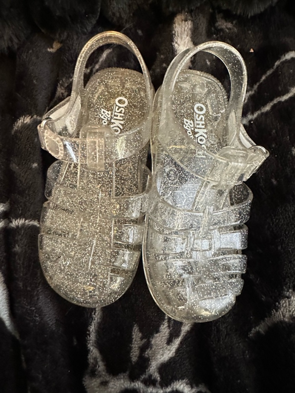 OshKosh B'gosh Clear Glitter Jelly Sandals - Transparent Sparkle